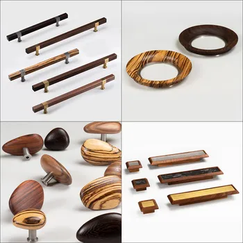 Luxury Wood & Metal Inlay Pulls & Knobs